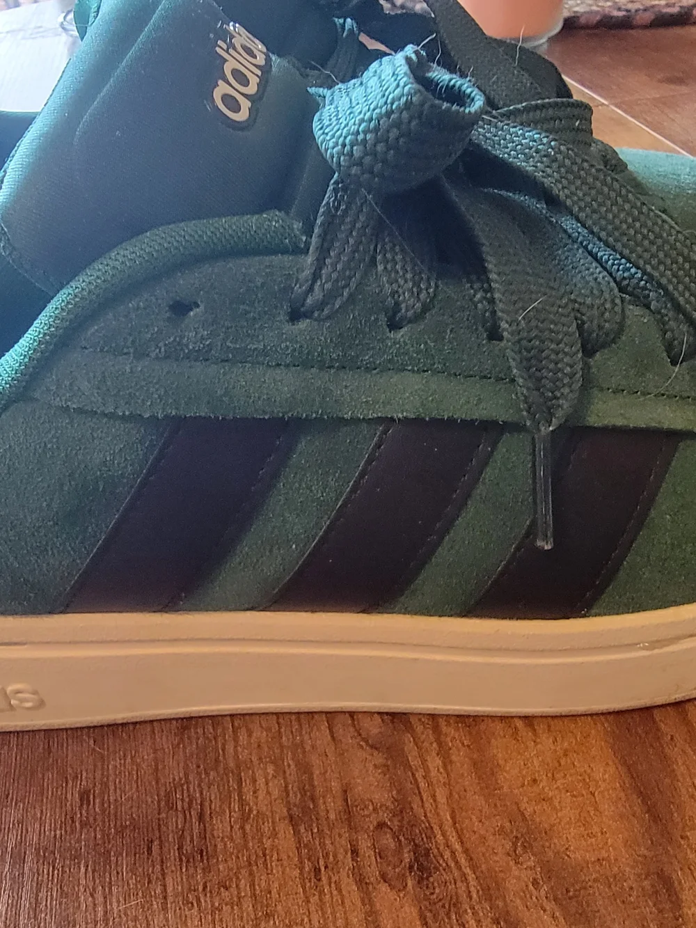 Adidas Green Suede Campus Sneakers